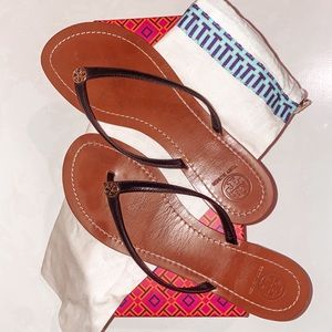 Tory Burch Black Terra Thong Sandals